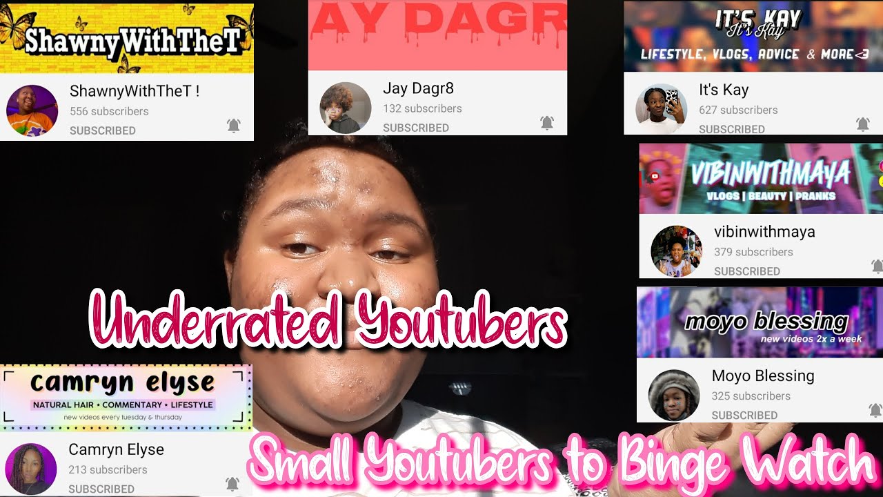 Underrated YouTubers | Small Youtubers to Binge Watch pt. 1| Young Black Female Youtubers🦋✨