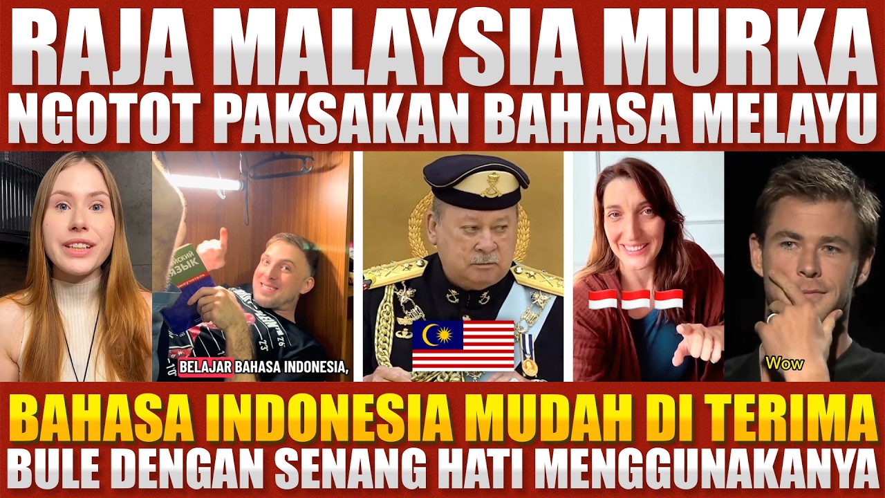 MALAYSIA HEBOH‼️PAKSAKAN BAHASA MELAYU‼ BULE DENGAN SENANG HATI BELAJAR BAHASA INDONESIA‼