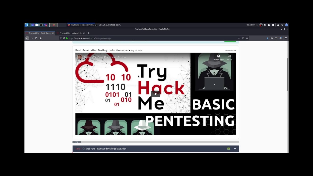 Basic pentesting try hack me youtube