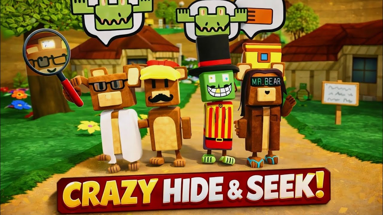 Multiplayer Crazy Creatures Hide & Seek | Super Bear Adventure Fun Gameplay