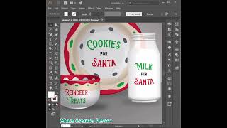 Adobe Illustrator 3D Effect How to Design Table set for Santa with Plate, Bowl and Milk Jar using 3D screenshot 5