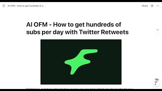 AI OnlyFans Twitter Strategy 2026 - How to Get Subs With Retweets (500-1000/Day)