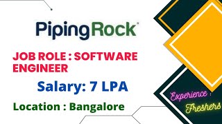 Piping Rock Off Campus Hiring Freshers for the Role of Software Engineer |