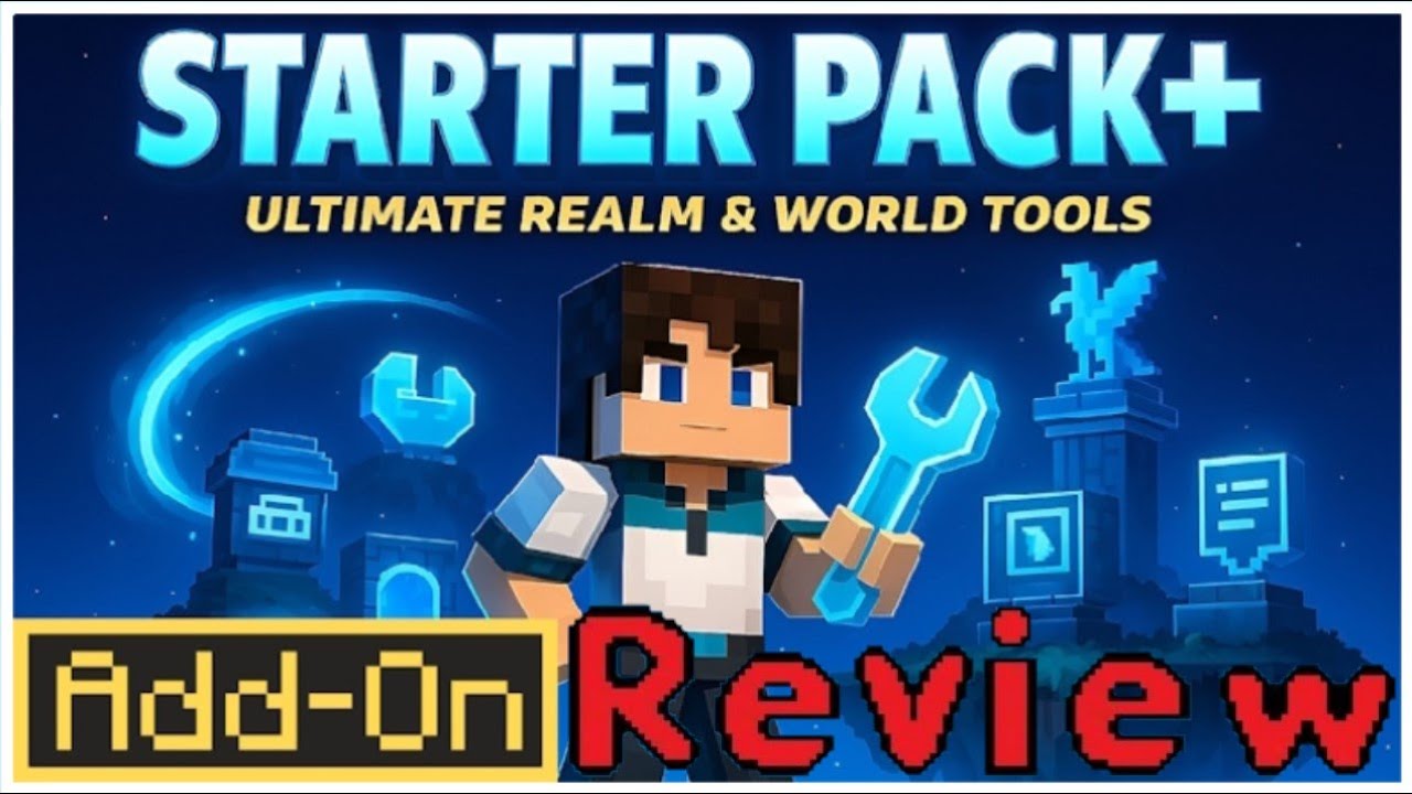 Minecraft Bedrock addon review Starter Pack+ - YouTube