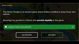 Ancient Society - Setup Liquidity Pool for Divine Temple screenshot 5