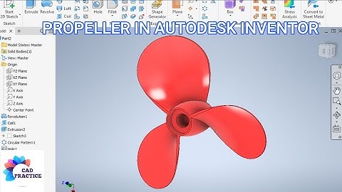 Propeller Design in Autodesk Inventor || Fan Blade Design in Autodesk Inventor | Inventor 3d Drawing