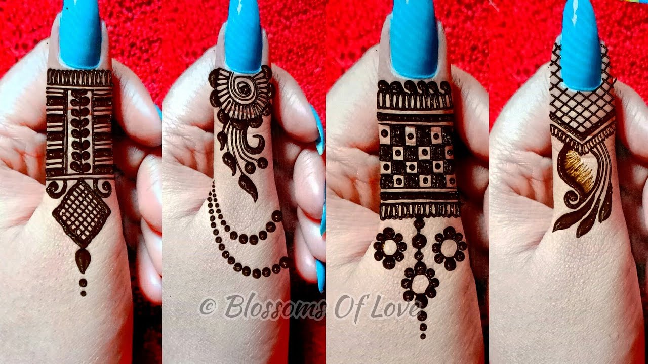 4 Best Finger/Thumb Tattoo Mehndi Design 2020||Finger mehndi ...