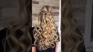 Prom & Wedding Hair Idea Half Up & Half Down Soft Curls