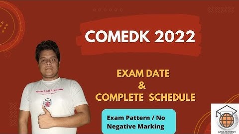 COMEDK 2022 || Exam Date & Complete Schedule🔥 || Exam Pattern || Latest updates || #comedk
