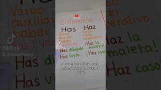 Diferencia entre has y haz #aprendizaje #youtubeshorts #aprendeencasa #ortografia #escribirbien