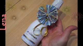 Geld Geschenke einpacken mit 𝗟𝗲𝗻𝗮 💶 Money Gift Idea 🍾 подарки с деньгами 🌸 regalos con dinero