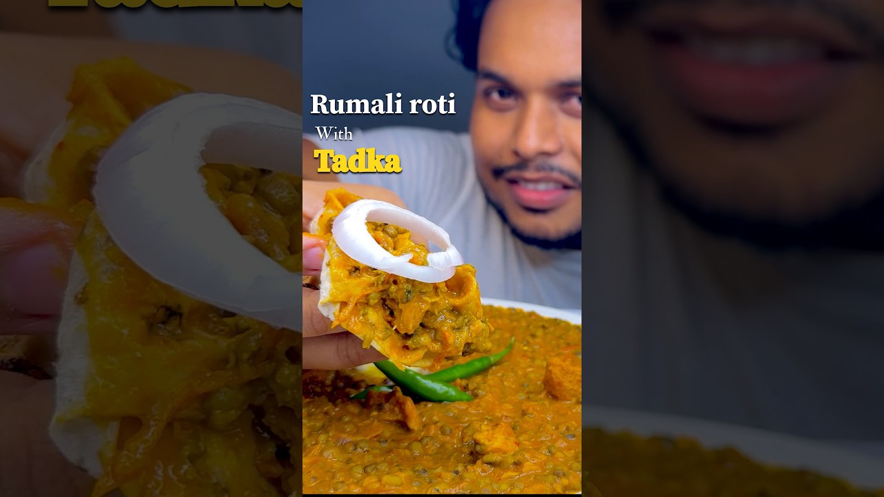 EATING SPICY CHICKEN TADKA WITH RUMALI ROTI🥵| 