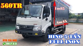 Giá Xe Tải Hino 5 Tấn Mui Bạt Full inox | Giá xe Hino 5 Tấn Lăn Bánh Bao Nhiêu