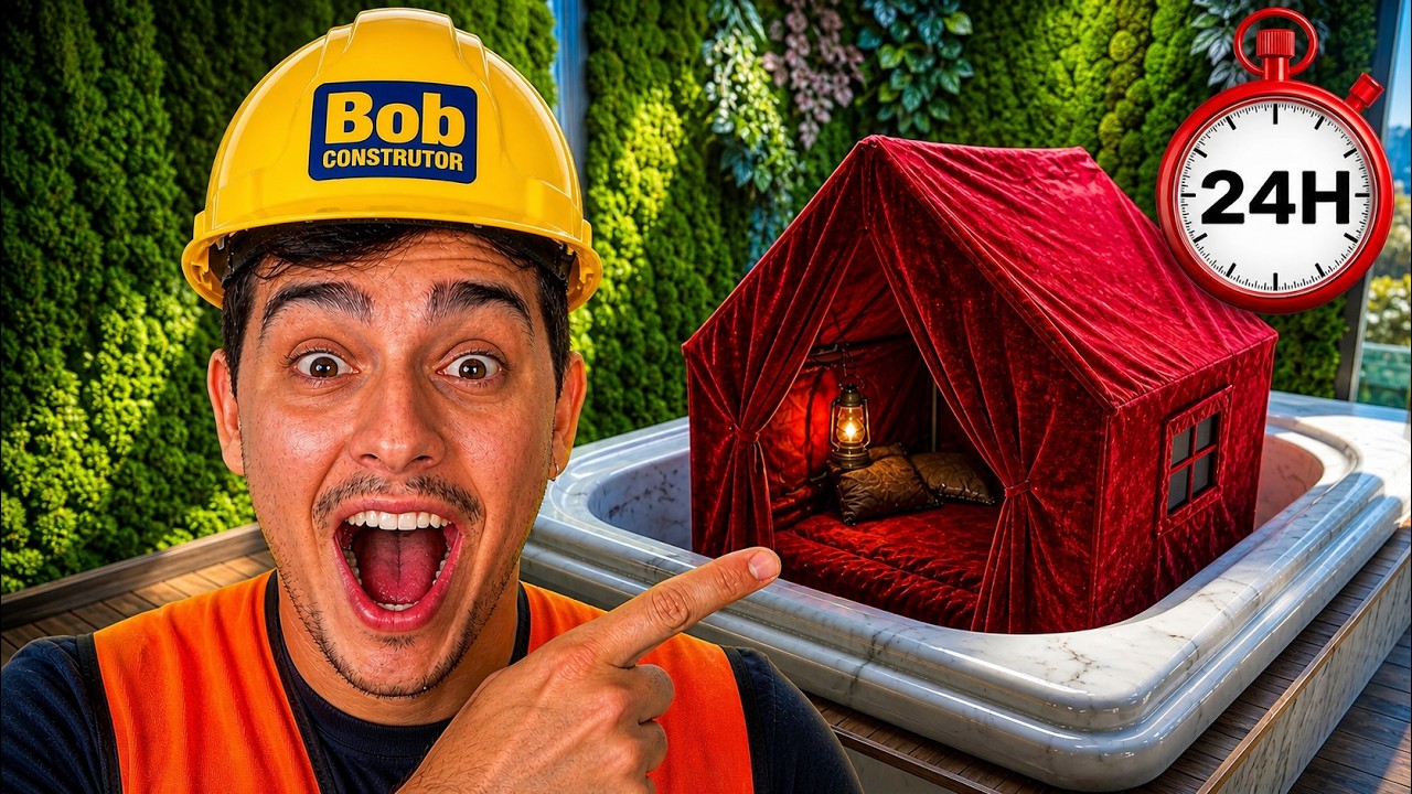 TRANSFORMEI MINHA BANHEIRA EM UMA CASA POR 24 HORAS