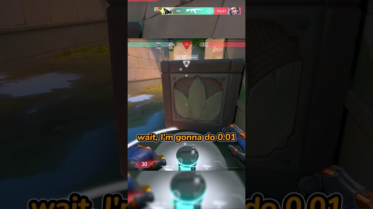 Scaring teammates with 0.01 defuse  