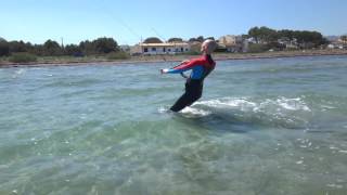 Martin kite student www edmkpollensa com kitesurfing school kite lessons in Mallorca in April