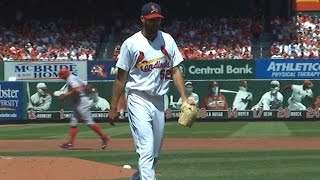 CIN@STL: Wacha strikes out five batters in six inning