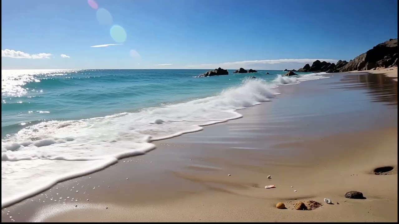 蔚藍的慰藉：聽海浪輕撫沙灘 Whispers of the Ocean | Healing Wave Sounds