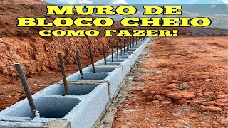 Muro De Arrimo - Como Fazer Um Muro De Arrimo Simples Com Bloco Cheio Po A Po