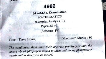 HPU Msc Mathematics Complex Analysis-II-M401 Question paper July 2023 #hpushimla  #hpumscmaths