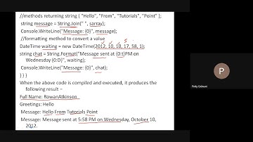 Strings & String Methods in C# Net