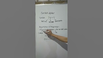 Aljabar mudah kok.Istilah dalam aljabar, penjumlahan & pengurangan #matematika #shorts #short #maths