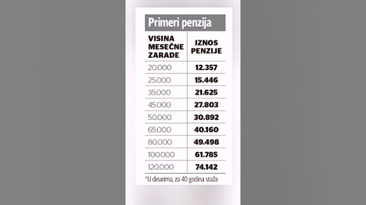 IZNOSI PENZIJA za 40 godina rada u Srbiji