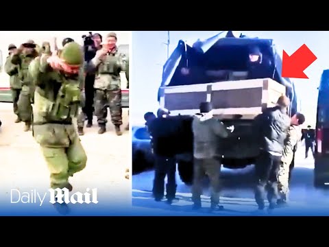 Russian soldiers who danced as they went to war in Ukraine return home in boxes