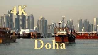Doha Qatar. One day in Doha Qatar. Doha city tour. 4k ultra hd. (1/6)