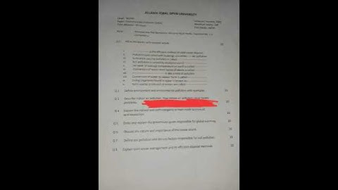 PAST PAPER 1422 ENVIRONMENTAL POLLUTION #aiou #autumn #aiou_updates #pastpaper #viral #1422