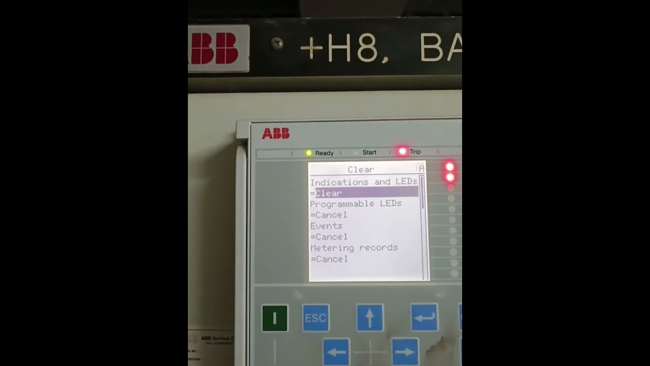 How to reset ABB Ref-615 Trip Alarm. ABB Ref-615 Relay.#ABB #electrical