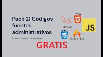 Pack de 21 Proyectos Administrativos GRATIS (Laravel, HTML, JS, CSS, CodeIgniter)