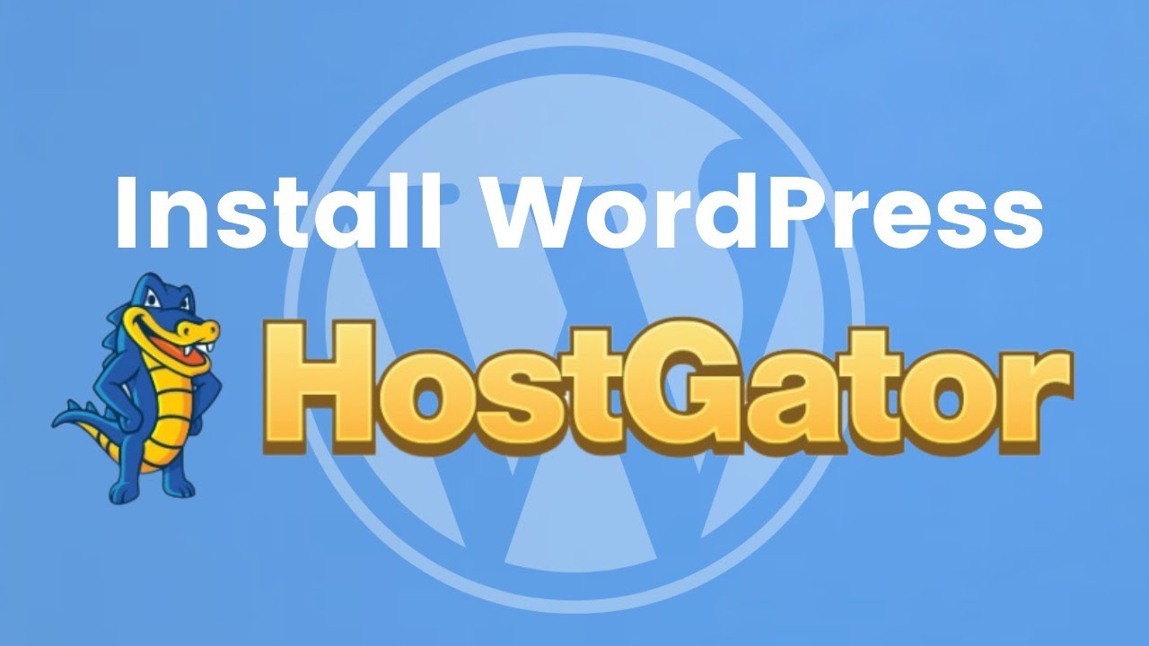 วิธีติดตั้ง wordpress บน host จริง  2022 New  How to Install WordPress on HostGator in January 2022 (Step-by-Step Tutorial)