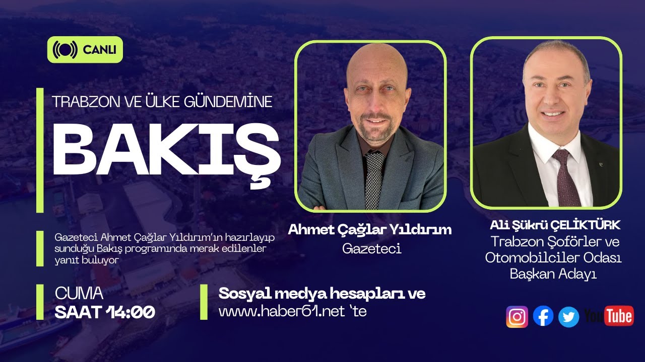 Trabzon Şoförler Odası Başkan Adayı Ali Şükrü Çeliktürk projelerini açıklıyor - CANLI