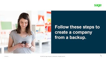 Sage 50cloud Pastel (ZA) - How do I create a company from a backup?