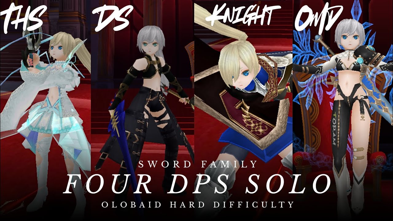 4 DPS Solo Olobaid Hard THS DS KNIGHT OMD | Toram Online