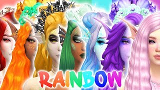 RAINBOW (MERMAIDS EDITION)  + 114 CC LINKS | The Sims 4 | Create a Sim