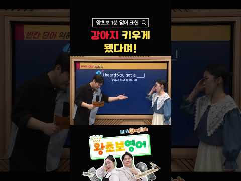 [1분 왕초보 영어] “강아지 키우게 됐다며!”