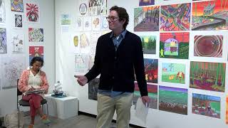 Prison Arts 2023 Exhibit, Director of PAP Jeffrey Greene speaks with the community of Eastern CSU.