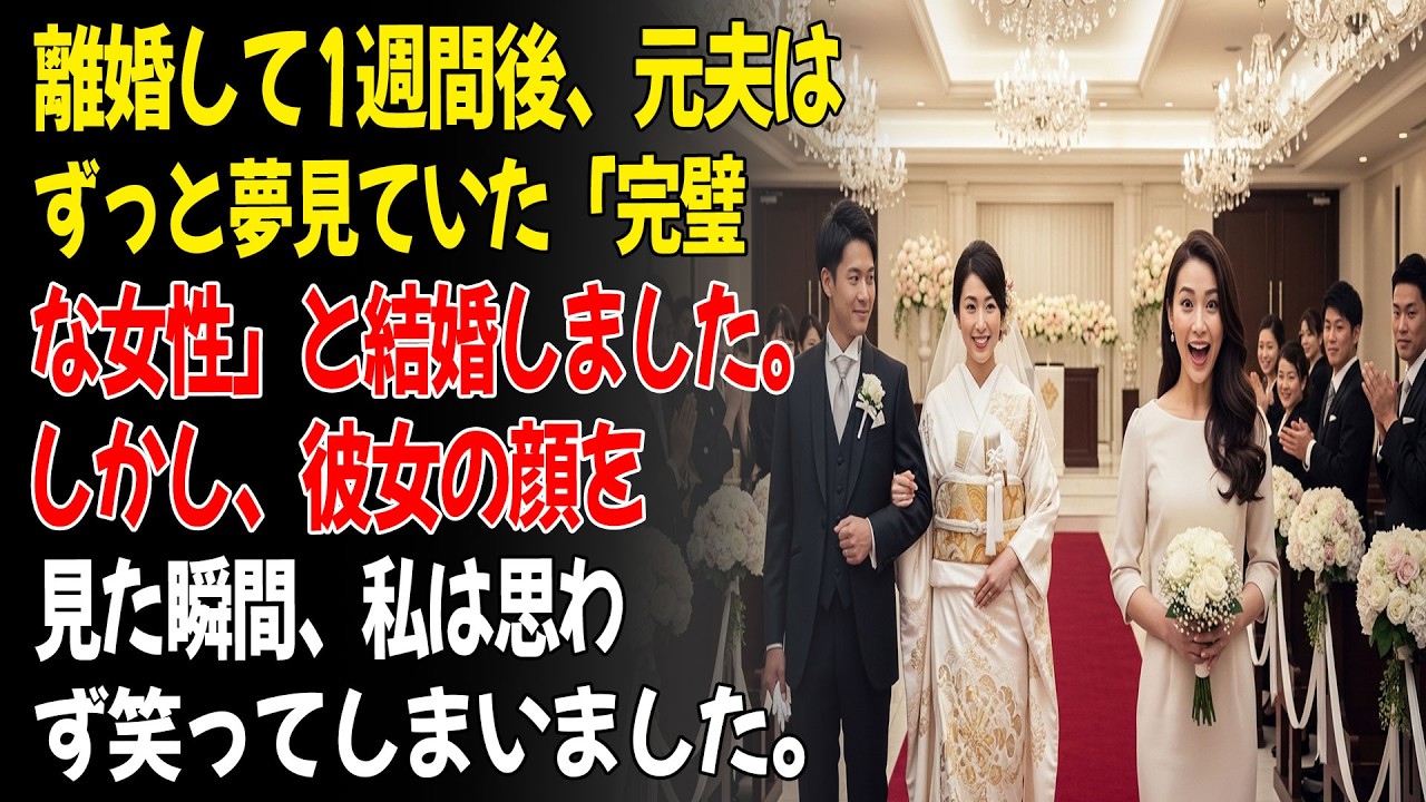 💕離婚して1週間後、元夫は新しい妻と結婚式を挙げた。彼女を見た瞬間、私は思わず吹き出して笑ってしまった。😂...ㅣ黄昏恋ㅣ老後の物語ㅣ再婚