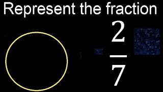 Represent 2\/7 graphically . Graphic representation of fractions, graph