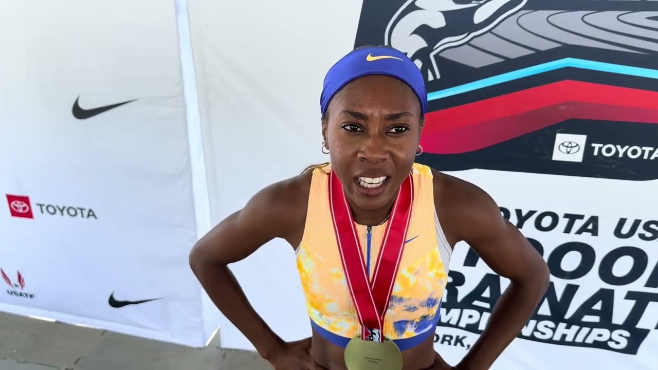 Aaliyah Butler after winning 2026 US 400m title