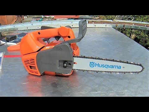 New Husqvarna T525 Top Handle Pruning Chainsaw Review / Test Cuts