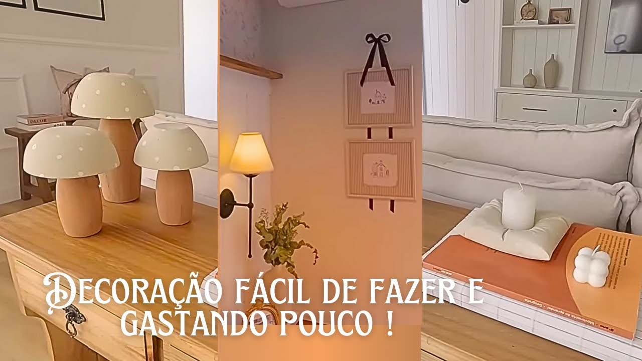 IDEIAS FÁCEIS DE FAZER EM CASA PARA DECORAR E DEIXAR TUDO LINDO GASTANDO BEM  POUCO !