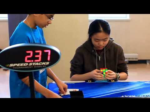 Emily Wang solved a 3x3x3 in 13.75 seconds at the ...