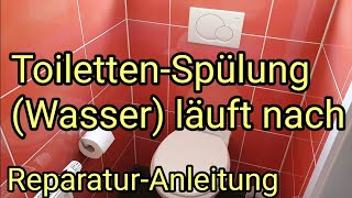 Toilettenspülung (Wasser) läuft nach! Unterputz-Spülkasten von Geberit (in der Wand) reparieren!