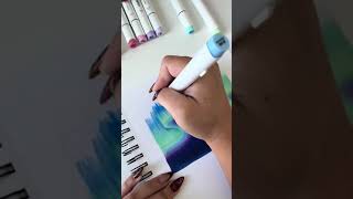 How To Color Northern Lights With Alcohol Markers