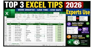 3 Excel Tricks 2026 Auto Adjust Data Column Width Data Entry Form Save Time