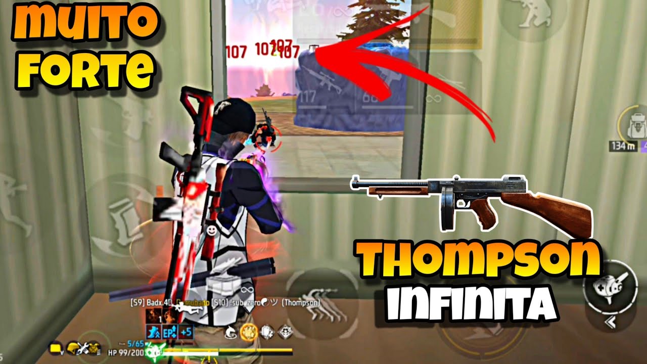 TESTEI A NOVA THOMPSON DA ATUALIZAÇÃO E ME SURPREENDI, FREE FIRE 