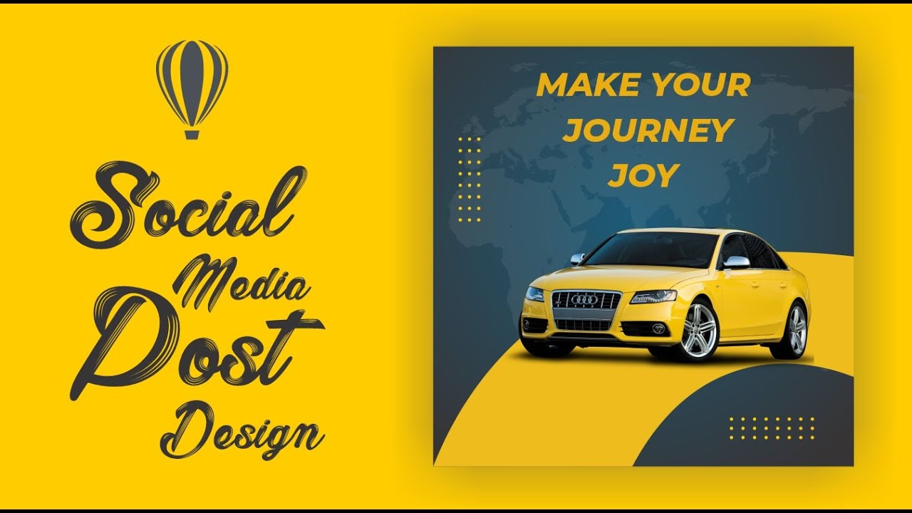 Car Social Media Post Design in Corel Draw | Rafi Graphics | Tips and tricks